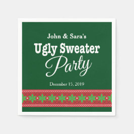 Ugly Sweater Christmas Party, Personalisiert Serviette