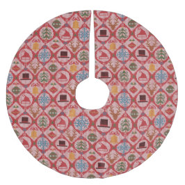 Ugly Sweater Christmas Polyester Weihnachtsbaumdecke