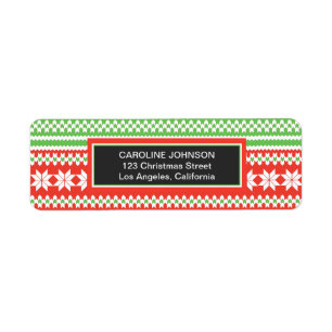 Ugly Sweater Christmas Rücksendeadressen-Aufkleber