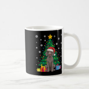 Ugly Sweater Christmas Tree Lights Weimaraner Hund Kaffeetasse