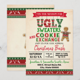 Ugly Sweater & Cookie-Austausch Weihnachtsbash Einladung