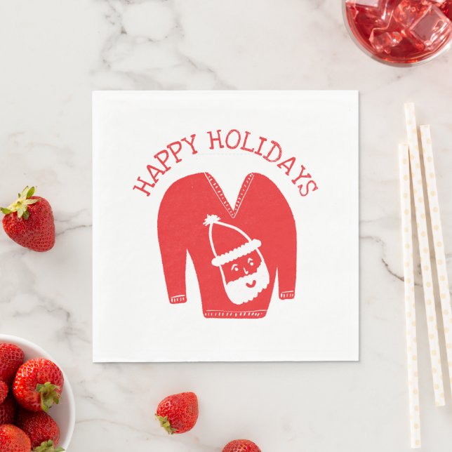Ugly Sweater CUSTOM Weihnachten Serviette (Beispiel)