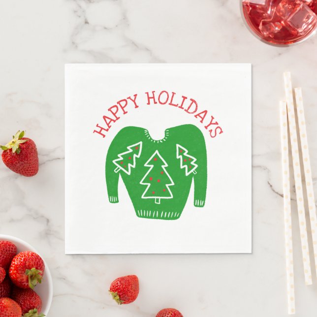 Ugly Sweater CUSTOM Weihnachten Serviette (Beispiel)