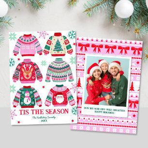 Ugly Sweater Dies ist das Foto der Saisonfamilie Feiertagskarte