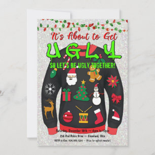 Ugly Sweater Einladungen, Ugly Sweater Party Einladung