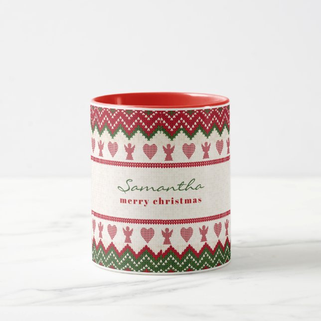 Ugly Sweater gegossen Hyge Angels Herz Weihnachten Tasse (Zentrum)