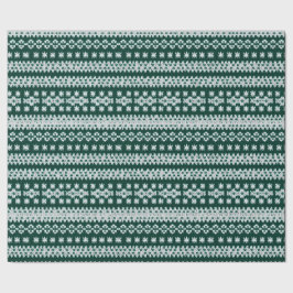 Ugly Sweater Green & White Imitate gegossene Schne Geschenkpapier