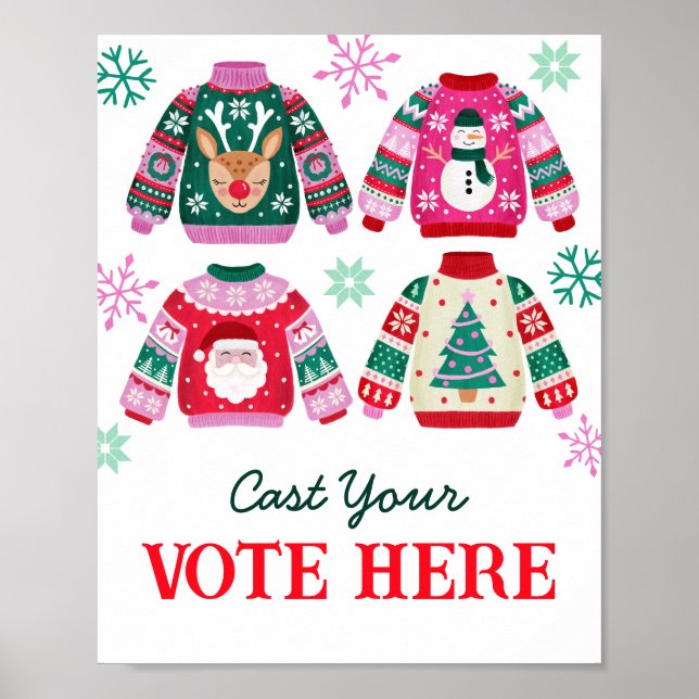 Ugly Sweater hat Ihre Stimme abgegeben Poster (Vorne)