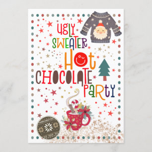 Ugly Sweater Hot Chocolate Weihnachts-Party Einladung