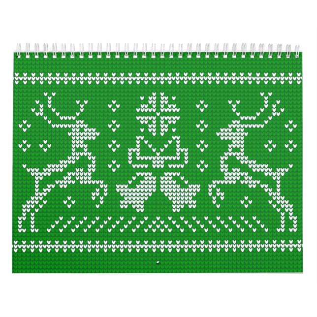 Ugly Sweater Jingle Glocken Weihnachtsdehirsche gr Kalender (Titelbild)