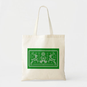Ugly Sweater Jingle Glocken Weihnachtsdehirsche gr Tragetasche