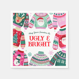 Ugly Sweater mit Weihnachten, Rentier Weihnachten Serviette