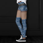 Ugly Sweater Navy Blue Kurz Skirt | Dunkle Haut Leggings<br><div class="desc">Das Weihnachtsdesign mit Shorts/Rock-Elf-Look im nordischen,  hässlichen Pullover-Muster mit hohen Schuhspitzen für sexy Look und konservatives Gefühl. Für andere Farben oder passende Produkte,  besuchen Sie bitte den JustFharryn Zazzle Store,  oder kontaktieren Sie den Designer,  c/o Fharryn@yahoo.com Alle Rechte vorbehalten. #zazzlemade</div>