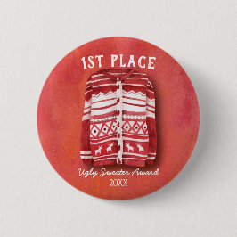 Ugly Sweater Office Christmas Party Award Button