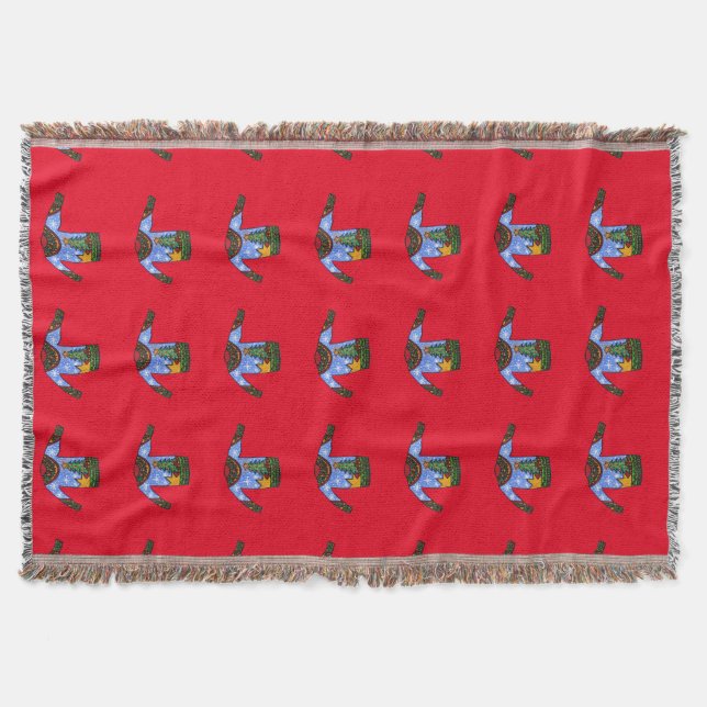 Ugly Sweater Party Throw Decke (Vorderseite)