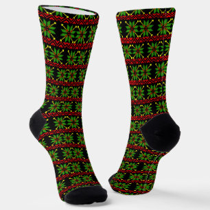 Ugly Sweater Pattern Weihnachten Socken