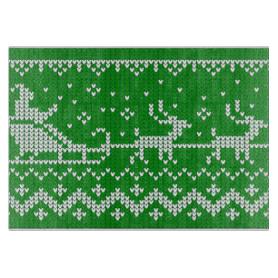 Ugly Sweater Santa Claus Schlitten und Rentiere Schneidebrett