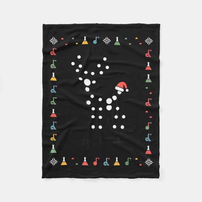 Ugly Sweater Science Christmas Chemistry Teacher M Fleecedecke (Vorderseite)