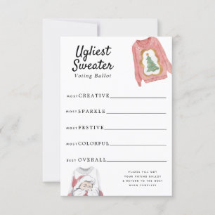 Ugly Sweater-Stimmzettel Einladung
