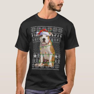 Ugly Sweater Style Staffordshire Bull Terrier Dog T-Shirt
