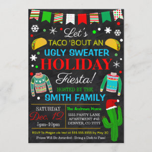 Ugly Sweater Urlaub Fiesta Einladung