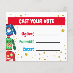 Ugly Sweater-Wählkarte Flyer