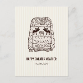 Ugly Sweater Weather Holiday Essentials Postkarte