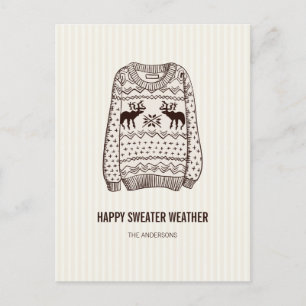 Ugly Sweater Weather Holiday Essentials Postkarte