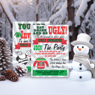 Ugly Sweater Weihnachten Party Einladungen