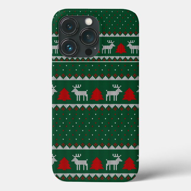 Ugly Sweater Weihnachts-Imitate Strick Pattern Cas Case-Mate iPhone Hülle (Rückseite)