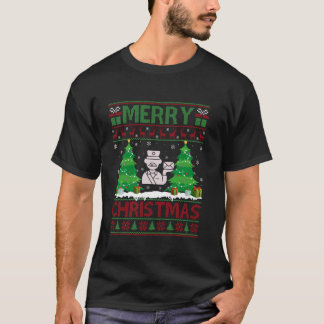 Ugly Sweater Weihnachtsbaum Lighting Postman Ugly T-Shirt