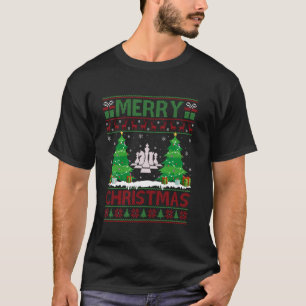 Ugly Sweater Weihnachtsbaum Lighting Schach Ugly X T-Shirt