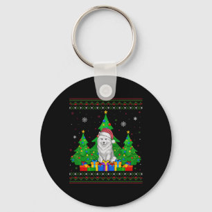 Ugly Sweater Weihnachtsbaum Weihnachtsmannmütze Sa Schlüsselanhänger