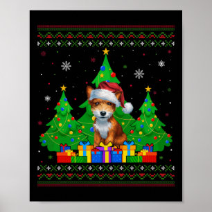 Ugly Sweater Weihnachtsbaum Weihnachtsmannmütze To Poster