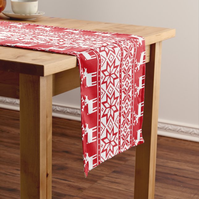 Ugly Sweater Weihnachtsrinder Tischläufer (Beispiel)