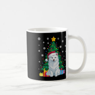 Ugly Sweater Xmas Tree Lights American Eskimo Dog Kaffeetasse