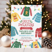 Ugly Sweater zum Geburtstag Einladung