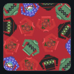 Ugly Sweaters Christmas Square Stickers, glänzend Quadratischer Aufkleber<br><div class="desc">Ugly Sweaters Weihnachts-Platz Aufkleber,  glänzend. Sehen Sie passende Grußkarten,  Porto,  Etiketten und Packpapier!</div>