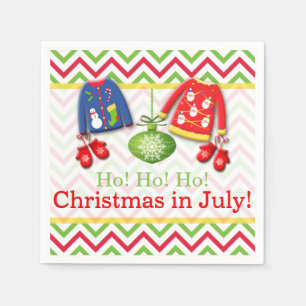 Ugly Sweaters Weihnachten im Juli Papier Napkins Serviette