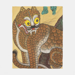 Ugly Tiger Folk Minhwa Fleecedecke