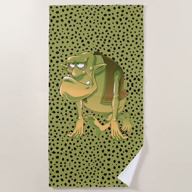 Ugly Troll Strandtuch (Vorderseite)