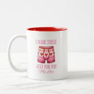 Ugly Underwear Valentines Zweifarbige Tasse