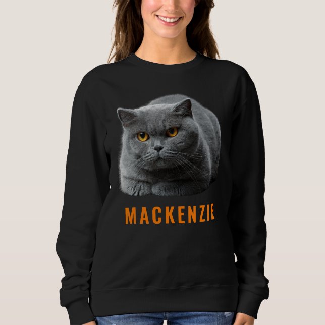 Ugly Weihnachts-Sweater. Benutzerdefinierte Foto-  Sweatshirt (Vorderseite)
