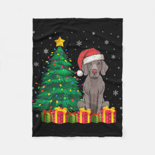 Ugly Weimaraner Weihnachtsmannmütze Weihnachtsleuc Fleecedecke