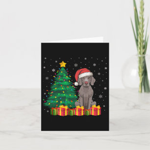 Ugly Weimaraner Weihnachtsmannmütze Weihnachtsleuc Karte