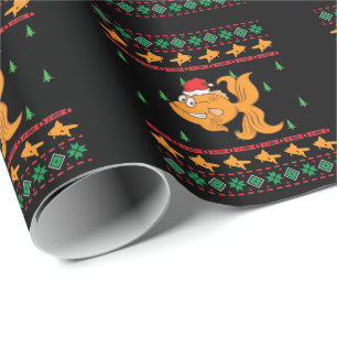 Ugly X-Mas Goldfisch Weihnacht Geschenkpapier