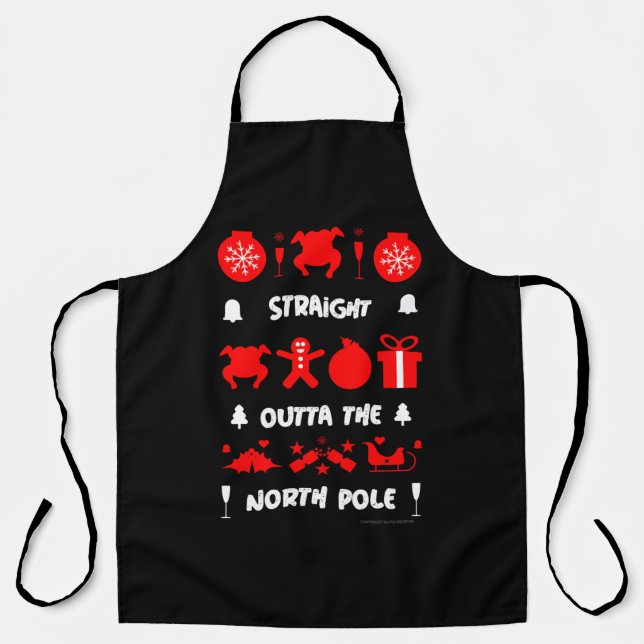 Ugly xmas Office Party Sweater Schürze (Vorderseite)