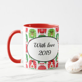 Ugly Xmas Sweaters Polar Bear Snowman Rudolf Red Tasse