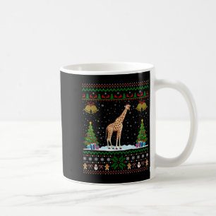 Ugly Xmas Tree Lights Weihnachtsmannmütze Giraffe Kaffeetasse
