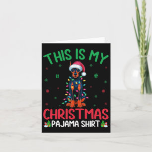 Ugly Xmas Tree Santa Doberman Pinscher Dog Christm Karte